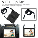 360 Degree Rotation Honeycomb Shockproof Silicone PC Protective Tablet Case with Holder & Shoulder Strap & Hand Strap For iPad Pro 11 (2021) / (2020) / (2018)(Black)