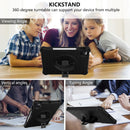 360 Degree Rotation Honeycomb Shockproof Silicone PC Protective Tablet Case with Holder & Shoulder Strap & Hand Strap For iPad Pro 11 (2021) / (2020) / (2018)(Black)