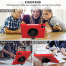 360 Degree Rotation Honeycomb Shockproof Silicone PC Protective Tablet Case with Holder & Shoulder Strap & Hand Strap For iPad Pro 11 (2021) / (2020) / (2018)(Red Black)