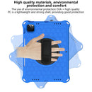 360 Degree Rotation Honeycomb Shockproof Silicone PC Protective Tablet Case with Holder & Shoulder Strap & Hand Strap For iPad Pro 11 (2021) / (2020) / (2018)(Blue Black)