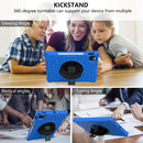 360 Degree Rotation Honeycomb Shockproof Silicone PC Protective Tablet Case with Holder & Shoulder Strap & Hand Strap For iPad Pro 11 (2021) / (2020) / (2018)(Blue Black)
