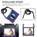 360 Degree Rotation Honeycomb Shockproof Silicone PC Protective Tablet Case with Holder & Shoulder Strap & Hand Strap For iPad Pro 11 (2021) / (2020) / (2018)(Purple Mint Green)