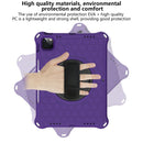 360 Degree Rotation Honeycomb Shockproof Silicone PC Protective Tablet Case with Holder & Shoulder Strap & Hand Strap For iPad Pro 11 (2021) / (2020) / (2018)(Purple Black)