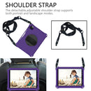 360 Degree Rotation Honeycomb Shockproof Silicone PC Protective Tablet Case with Holder & Shoulder Strap & Hand Strap For iPad Pro 11 (2021) / (2020) / (2018)(Purple Black)