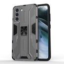 For Samsung Galaxy S21 FE Supersonic PC + TPU Shock-proof Case with Holder(Gray)