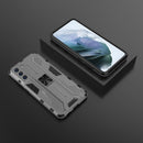 For Samsung Galaxy S21 FE Supersonic PC + TPU Shock-proof Case with Holder(Gray)
