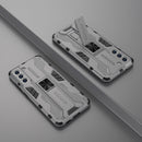 For Samsung Galaxy S21 FE Supersonic PC + TPU Shock-proof Case with Holder(Gray)
