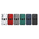 For Samsung Galaxy S21 FE Supersonic PC + TPU Shock-proof Case with Holder(Gray)
