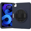 360 Degree Rotation PC + TPU Protective Case with Holder & Hand-strap & Pen Slot For iPad Air 2022 / Air 2020 10.9(Dark Blue)