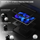 360 Degree Rotation PC + TPU Protective Case with Holder & Hand-strap & Pen Slot For iPad Air 2022 / Air 2020 10.9(Black)