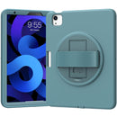 360 Degree Rotation PC + TPU Protective Case with Holder & Hand-strap & Pen Slot For iPad Air 2022 / Air 2020 10.9(Light Blue)