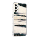For Samsung Galaxy A32 4G Gold Sands Dual-side IMD Marble Pattern Acrylic + TPU Shockproof Case(Black Sands)
