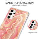 For Samsung Galaxy A32 4G Gold Sands Dual-side IMD Marble Pattern Acrylic + TPU Shockproof Case(Black Sands)