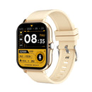 GT20 1.69 inch TFT Screen IP67 Waterproof Smart Watch, Support Music Control / Bluetooth Call / Heart Rate Monitoring / Blood Pressure Monitoring, Style:Silicone Strap(Gold)