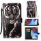 For Motorola Moto E7 Power Colored Drawing Pattern Plain Weave Horizontal Flip Leather Case with Holder & Card Slot & Wallet & Lanyard(Black And White Tiger)