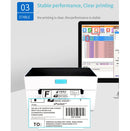 POS-9220 100x150mm Thermal Express Bill Self-adhesive Label Printer, USB + Bluetooth with Holder Version, EU Plug