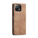 For Xiaomi Mi 11 Lite CaseMe 013 Multifunctional Horizontal Flip Leather Case, with Card Slot & Holder & Wallet(Brown)