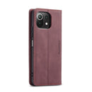 For Xiaomi Mi 11 Lite CaseMe 013 Multifunctional Horizontal Flip Leather Case, with Card Slot & Holder & Wallet(Wine Red)