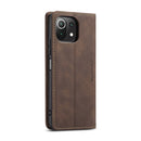For Xiaomi Mi 11 Lite CaseMe 013 Multifunctional Horizontal Flip Leather Case, with Card Slot & Holder & Wallet(Coffee)