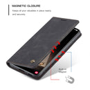 For Samsung Galaxy S21 FE CaseMe 013 Multifunctional Horizontal Flip Leather Case, with Card Slot & Holder & Wallet(Black)