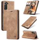 For Samsung Galaxy S21 FE CaseMe 013 Multifunctional Horizontal Flip Leather Case, with Card Slot & Holder & Wallet(Brown)
