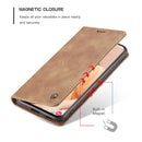For Samsung Galaxy S21 FE CaseMe 013 Multifunctional Horizontal Flip Leather Case, with Card Slot & Holder & Wallet(Brown)