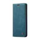 For Samsung Galaxy S21 FE CaseMe 013 Multifunctional Horizontal Flip Leather Case, with Card Slot & Holder & Wallet(Blue)