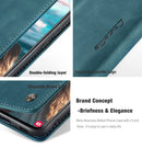 For Samsung Galaxy S21 FE CaseMe 013 Multifunctional Horizontal Flip Leather Case, with Card Slot & Holder & Wallet(Blue)
