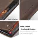 For Samsung Galaxy S21 FE CaseMe 013 Multifunctional Horizontal Flip Leather Case, with Card Slot & Holder & Wallet(Coffee)