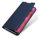 For OPPO OPPO A54 5G / A74 5G DUX DUCIS Skin Pro Series Horizontal Flip PU + TPU Leather Case with Holder & Card Slots(Blue)