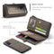 For Samsung Galaxy S21 FE CaseMe 018 Detachable Multi-functional Horizontal Flip Leather Case, with Card Slot & Holder & Zipper Wallet & Photo Frame(Brown)