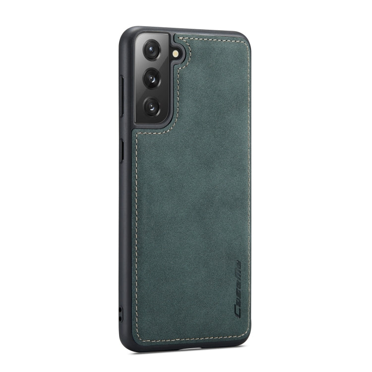 For Samsung Galaxy S21 FE CaseMe 018 Detachable Multi-functional Horizontal Flip Leather Case, with Card Slot & Holder & Zipper Wallet & Photo Frame(Blue)