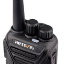 RETEVIS RT27 0.5W EU Frequency 446MHz 16CHS FRS Two Way Radio Handheld Walkie Talkie, EU Plug(Black)