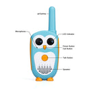 1 Pair RETEVIS RT30 0.5W US Frequency 467.5625MHz 1CH Owl Shape Children Handheld Walkie Talkie(Sky Blue)