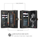 For Samsung Galaxy S21 FE CaseMe 008 Detachable Multifunctional Horizontal Flip Leather Case, with Card Slot & Holder & Zipper Wallet & Photo Frame(Black)