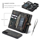 For Samsung Galaxy S21 FE CaseMe 008 Detachable Multifunctional Horizontal Flip Leather Case, with Card Slot & Holder & Zipper Wallet & Photo Frame(Black)