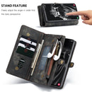 For Samsung Galaxy S21 FE CaseMe 008 Detachable Multifunctional Horizontal Flip Leather Case, with Card Slot & Holder & Zipper Wallet & Photo Frame(Black)