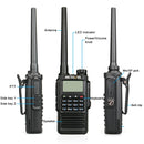 RETEVIS RT87 136-174MHz + 400-480MHz 128CHS Waterproof Dual Band DTMF Two Way Radio Handheld Walkie Talkie, EU Plug
