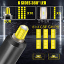 V8 9006 2 PCS DC10-32V / 30W / 6000K / 3800LM IP65 Waterproof Car LED Headlight