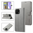 For Xiaomi Mi 11 Lite LC.IMEEKE Calf Texture Horizontal Flip Leather Case, with Holder & Card Slots & Wallet(Grey)