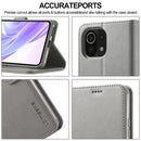 For Xiaomi Mi 11 Lite LC.IMEEKE Calf Texture Horizontal Flip Leather Case, with Holder & Card Slots & Wallet(Grey)