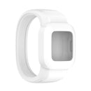 For Garmin Vivofit JR3 No Buckle Silicone Pure Color Watch Band, Size:S(White)
