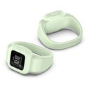 For Garmin Vivofit JR3 No Buckle Silicone Pure Color Watch Band, Size:L(Green)