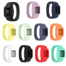For Garmin Vivofit JR3 No Buckle Silicone Pure Color Watch Band, Size:L(Green)