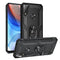 For Motorola Moto E7 Power (2021) Shockproof TPU + PC Protective Case with 360 Degree Rotating Holder(Black)