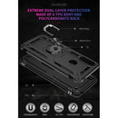For Motorola Moto E7 Power (2021) Shockproof TPU + PC Protective Case with 360 Degree Rotating Holder(Black)