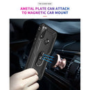 For Motorola Moto E7 Power (2021) Shockproof TPU + PC Protective Case with 360 Degree Rotating Holder(Black)