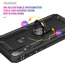 For Motorola Moto E7 Power (2021) Shockproof TPU + PC Protective Case with 360 Degree Rotating Holder(Black)