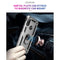 For Motorola Moto E7 Power (2021) Shockproof TPU + PC Protective Case with 360 Degree Rotating Holder(Silver)