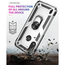 For Motorola Moto E7 Power (2021) Shockproof TPU + PC Protective Case with 360 Degree Rotating Holder(Silver)